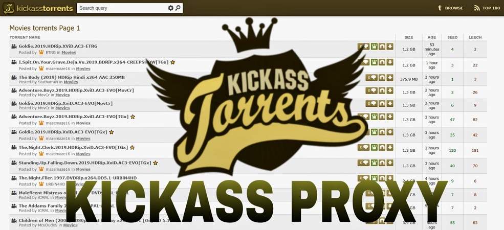 Kickass Proxy Mirror Sites Working List 2020